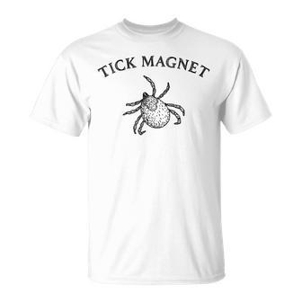 Tick Magnet Hiking Camping Outdoor Bug Tick Magnet T-Shirt - Monsterry