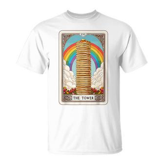 The Tower タロットカード パンケーキタワー 朝食 恋人 パンケーキ Tシャツ - Kawaiitshirt