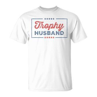 Trophy Husband Vintage Sarcastic Groom Retro Marriage T-Shirt - Monsterry UK
