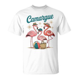 Vacances D'été Flamant Rose En Camargue Une Aventure Française T-Shirt - Cadeauxyz