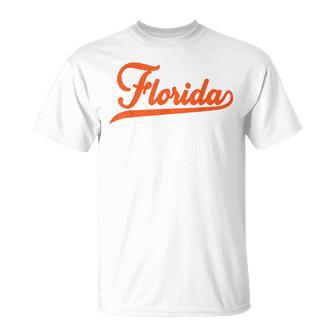 Vintage Florida Florida Throwback Blue Fl T-Shirt | Mazezy