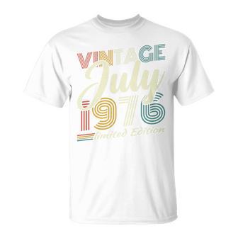 Vintage Juillet 1976 Cadeau Anniversaire 50 Ans Hommes Haut De Gamme T-Shirt - Cadeauxyz