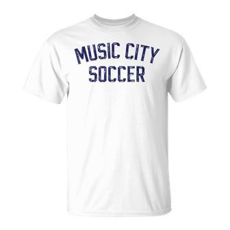 Vintage Soccer Nashville Music City Soccer Retro Fan T-Shirt - Monsterry