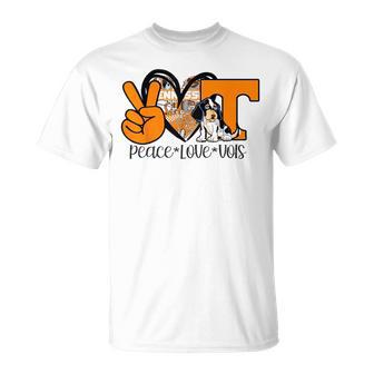 Vols Peace Love Vols T-Shirt - Thegiftio UK