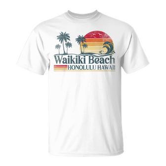 Waikiki Beach Honolulu Hawaii Family Vacation Summer T-Shirt - Thegiftio UK
