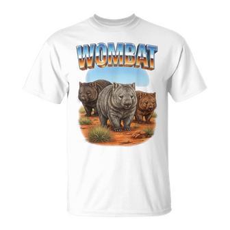 Wombat ヴィンテージ 70年代 90年代 レトロ ウォンバット 動物愛好家 ウォンバット Tシャツ - Kawaiitshirt