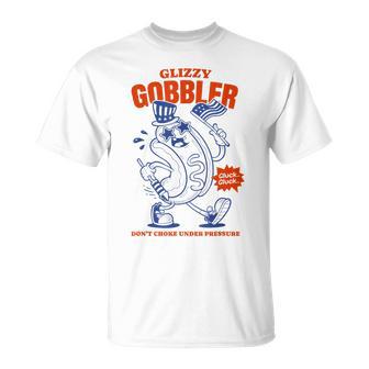 Women's Glizzy Gobbler Patriotic Hot Dog 4Th Of July Humor T-Shirt - Thegiftio UK