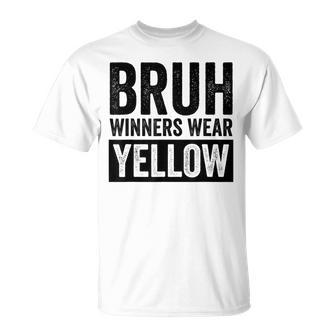 Yellow Field Day Team Spirit Bruh Winners Wear Yellow T-Shirt - Monsterry
