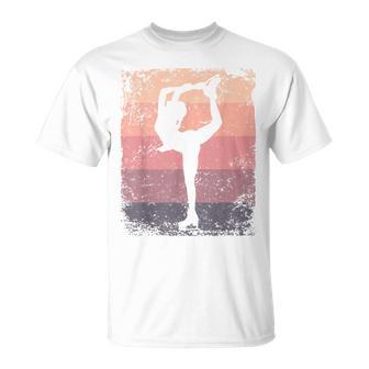 アイススケーター フィギュアスケート ヴィンテージ ガールズ アイススケート Tシャツ - Kawaiitshirt