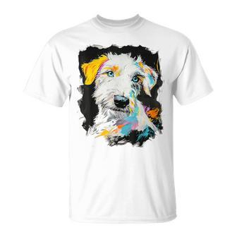 アイリッシュウルフハウンド 犬 モチーフ ペット 青い目 アイリッシュウルフハウンド Tシャツ - Kawaiitshirt