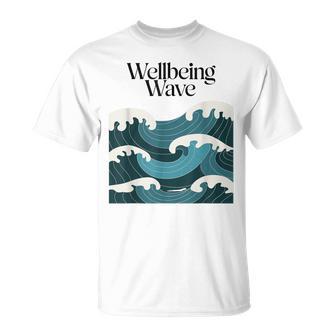 ウェルビーイングウェーブ オーシャンデザイン 健康 Tシャツ - Kawaiitshirt