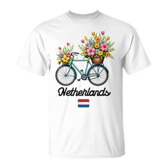 オランダの風車 チューリップフィールド オランダ 春の花 バイク Tシャツ - Kawaiitshirt
