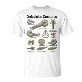 オルドビス紀の生き物 古生物学 古代海洋生物 Tシャツ - Kawaiitshirt