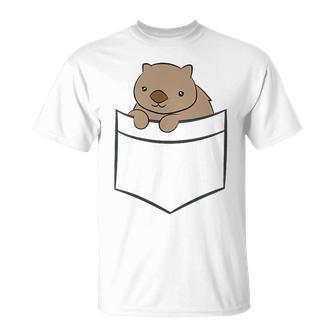 オーストラリアン・ウォンバット ポケット付き キュート ベビー ウォンバット Tシャツ - Kawaiitshirt
