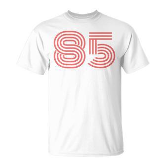 クールなレトロなレタリングジャージ、背番号85 1985 Tシャツ - Kawaiitshirt