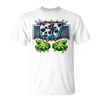 サッカー 67 シックスセブンファニージェンアルファミームドリップ Tシャツ - Kawaiitshirt