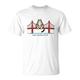 サンフランシスコ猫ゴールデンゲイツブリッジキャット読書本 Tシャツ - Kawaiitshirt