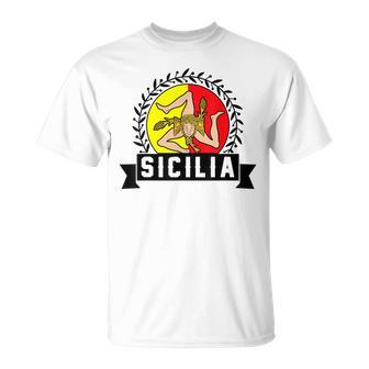 シチリア国旗 シチリア・パレルモ イタリア Tシャツ - Kawaiitshirt