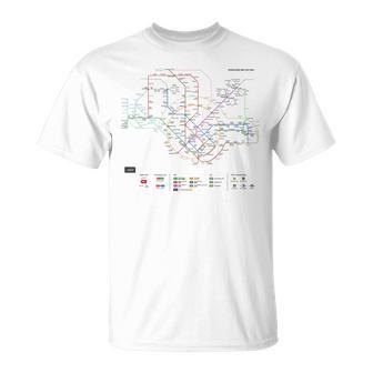 シンガポール鉄道メトロ郊外鉄道 – お土産ルートマップ Tシャツ - Kawaiitshirt