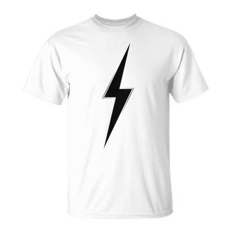 シンプルなブラックライトニングボルトグラフィック。 Tシャツ - Kawaiitshirt
