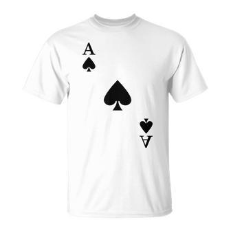 スペード、エース、カーニバル、コスチューム、ポーカー、カードプレイヤー。Poker Card Tシャツ - Kawaiitshirt
