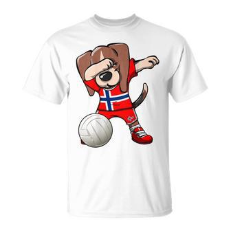 ダビングビーグル犬 ノルウェージャージ ノルウェーバレーボール愛好家 Tシャツ - Kawaiitshirt