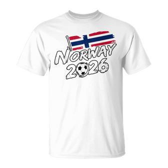 ノルウェー サッカー フットボール 試合 プレーヤー ファン ノルウェー国旗 Tシャツ - Kawaiitshirt
