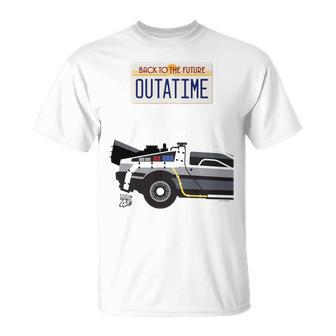 バック・トゥ・ザ・フューチャー Outatime ナンバープレート 長袖tシャツ Tシャツ - Kawaiitshirt