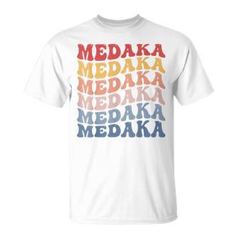 メダカ グルーヴィーレトロフィッシュ Tシャツ - Kawaiitshirt