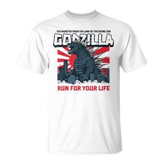 モンスター – ゴジラ：必死の逃亡 Tシャツ - Kawaiitshirt