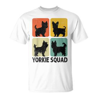 レトロ シルホーエット ヨーキー スクワッド ヨークシャーテリア ヨーキー 犬 Tシャツ - Kawaiitshirt