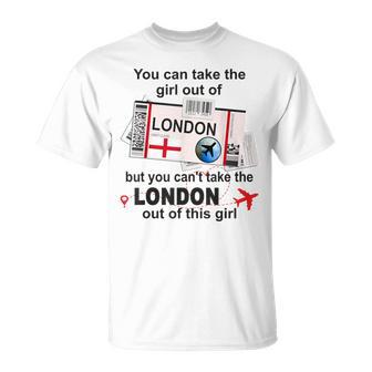 ロンドンガール ロンドン搭乗券 ロンドン Tシャツ - Kawaiitshirt