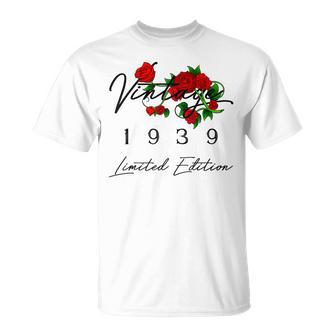 ヴィンテージ 87歳の誕生日 デコレーション ヴィンテージ 1939 87歳 Tシャツ - Kawaiitshirt