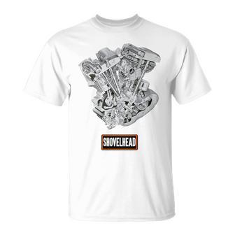 ヴィンテージ Hd オートバイtwin ショベルヘッド エンジン クラシック バイカー Tシャツ - Kawaiitshirt
