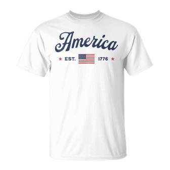 ヴィンテージ アメリカ国旗 Usa 4Th Of July American Flag Patriotic Tシャツ - Kawaiitshirt