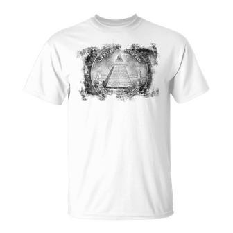 ヴィンテージ イルミナティ オールシーイング アイ ダラー フリーメイソン Tシャツ - Kawaiitshirt