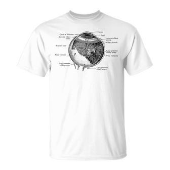 人間の目 目玉 ヴィンテージ 解剖学 Tシャツ - Kawaiitshirt