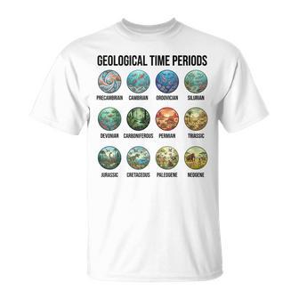地質時代チャート古生物学・地球史 Tシャツ - Kawaiitshirt