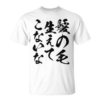 メンズ 文字tシャツ【髪の毛生えてこないな】おもしろ ネタ 面白い ギャグ ウケ狙い 笑える 文字入り ふざけ ユーモア お笑い Tシャツ - Kawaiitshirt