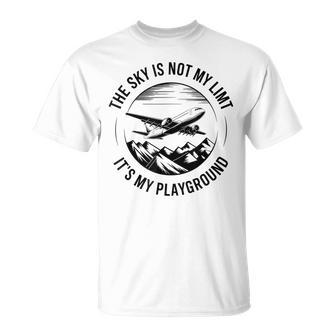 空は私の限界ではない 飛行機デザイン Tシャツ - Kawaiitshirt