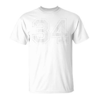 背面に34番。 Tシャツ - Kawaiitshirt