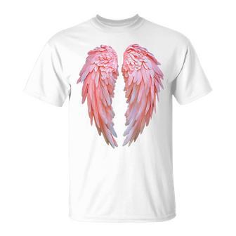 背面にグラフィックデザインの天使の羽。 Tシャツ - Kawaiitshirt