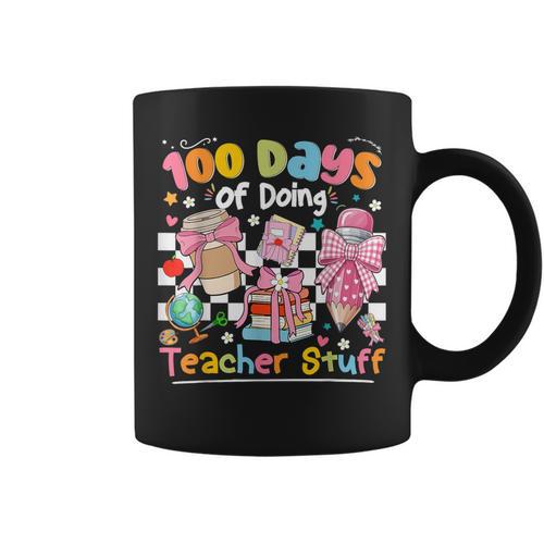 100th Day Of School Teacher 100 Days Coffee Books Graphic Print Coffee Mug - Bookorys