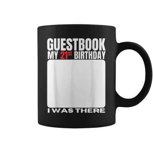 My 21st Birthday Guestbook 21 Years Birthday Party Sign My Graphic Print Coffee Mug - Bookorys