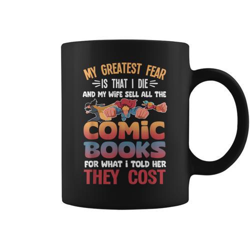 Action Figure Collector Comic Books Graphic Print Coffee Mug - Bookorys CA