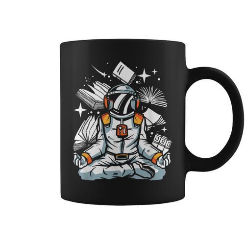 Astronaut Reader Books Lover Book Reading Nerd Literature Graphic Print Coffee Mug - Bookorys CA