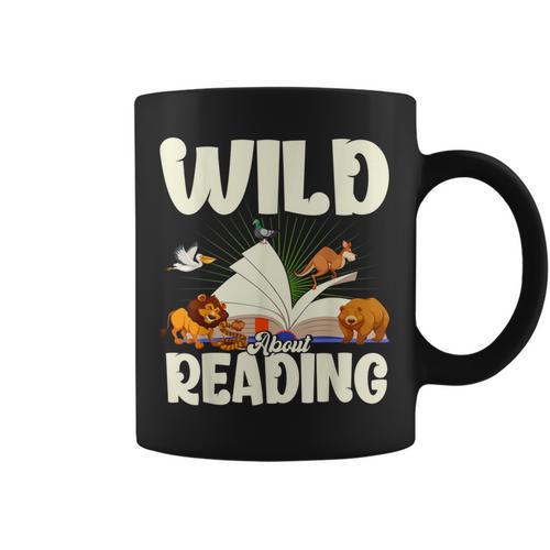 Avid Readers Bookworms Book Lovers Wild About Reading Lovers Graphic Print Coffee Mug - Bookorys