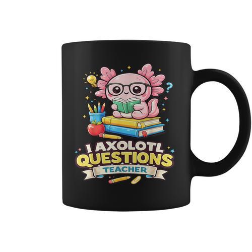 I Axolotl Questions Teacher Cute Reading Book Graphic Print Coffee Mug - Bookorys