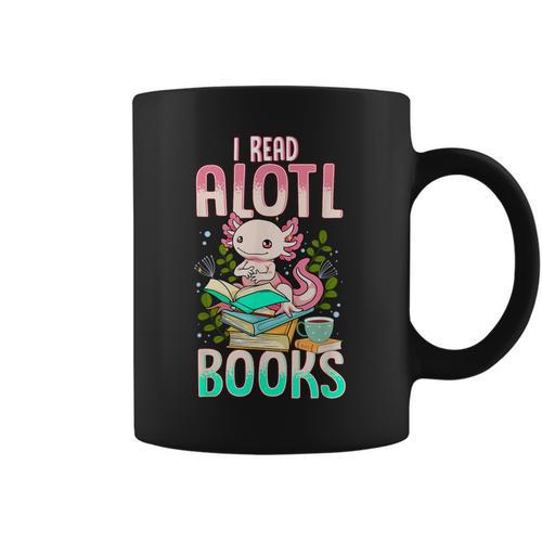 Axolotl Shirts For Girls Book Lover Cute I Read Alotl Books Graphic Print Coffee Mug - Bookorys CA