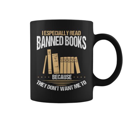 Banned Book Set Book Lover Banned Book List Librarian Graphic Print Coffee Mug - Bookorys UK